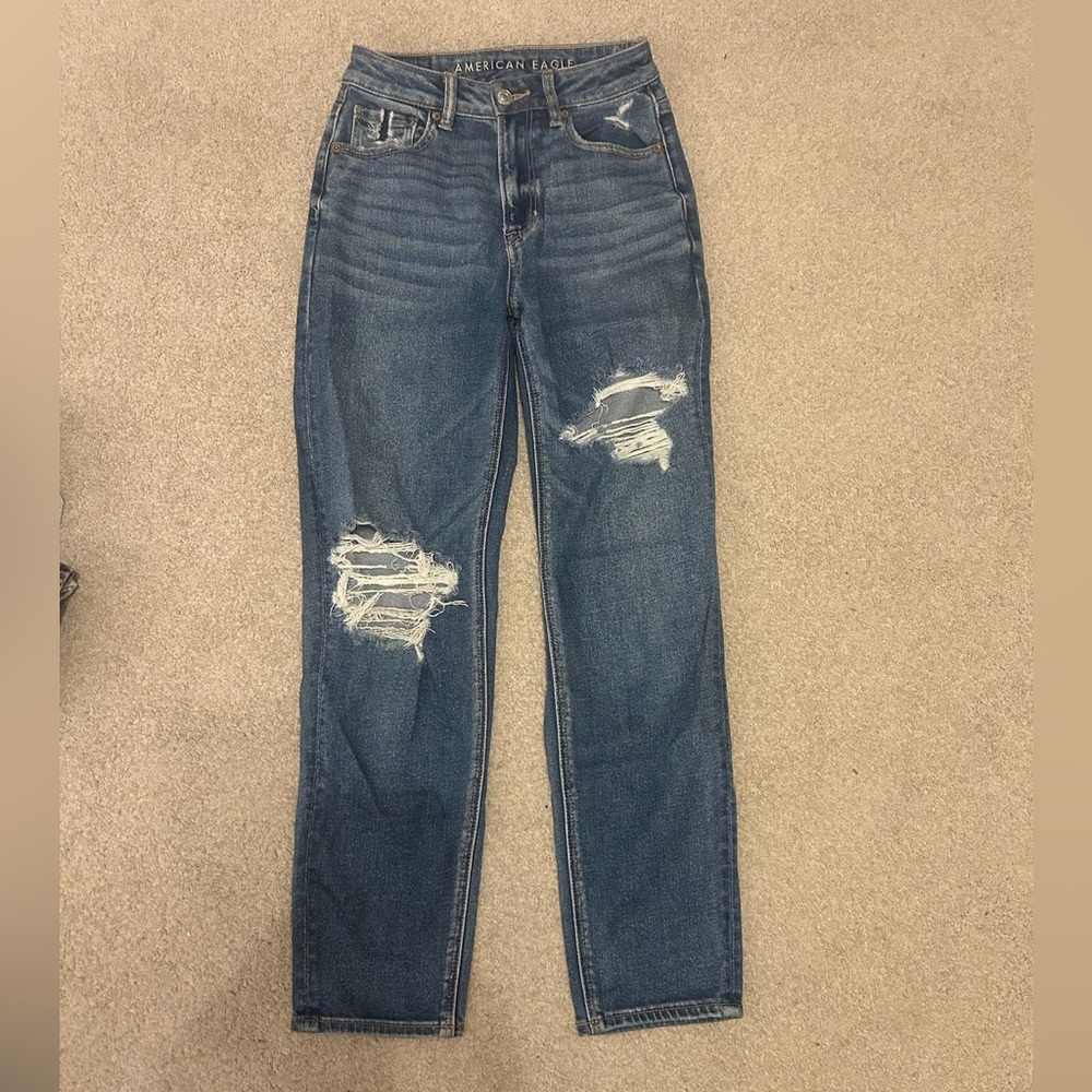 American Eagle Outfitters Blue Distressed Jeans